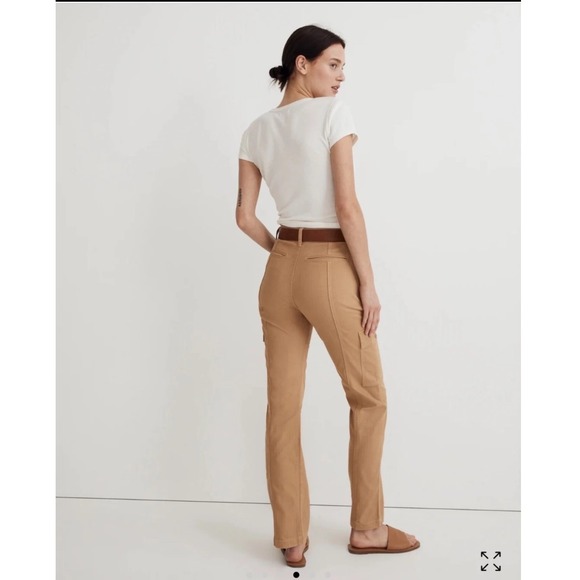 Madewell 90s Straight Cargo Pants Tan Khaki Womens Size 30 - Picture 2 of 11